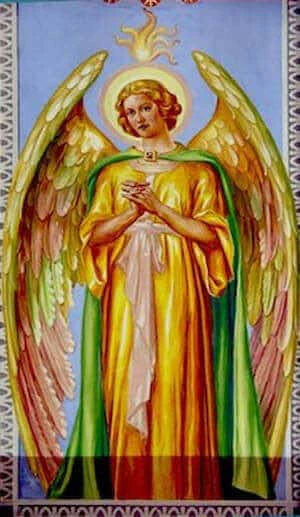 Angel painted on Sainte-Amélie’s ceiling